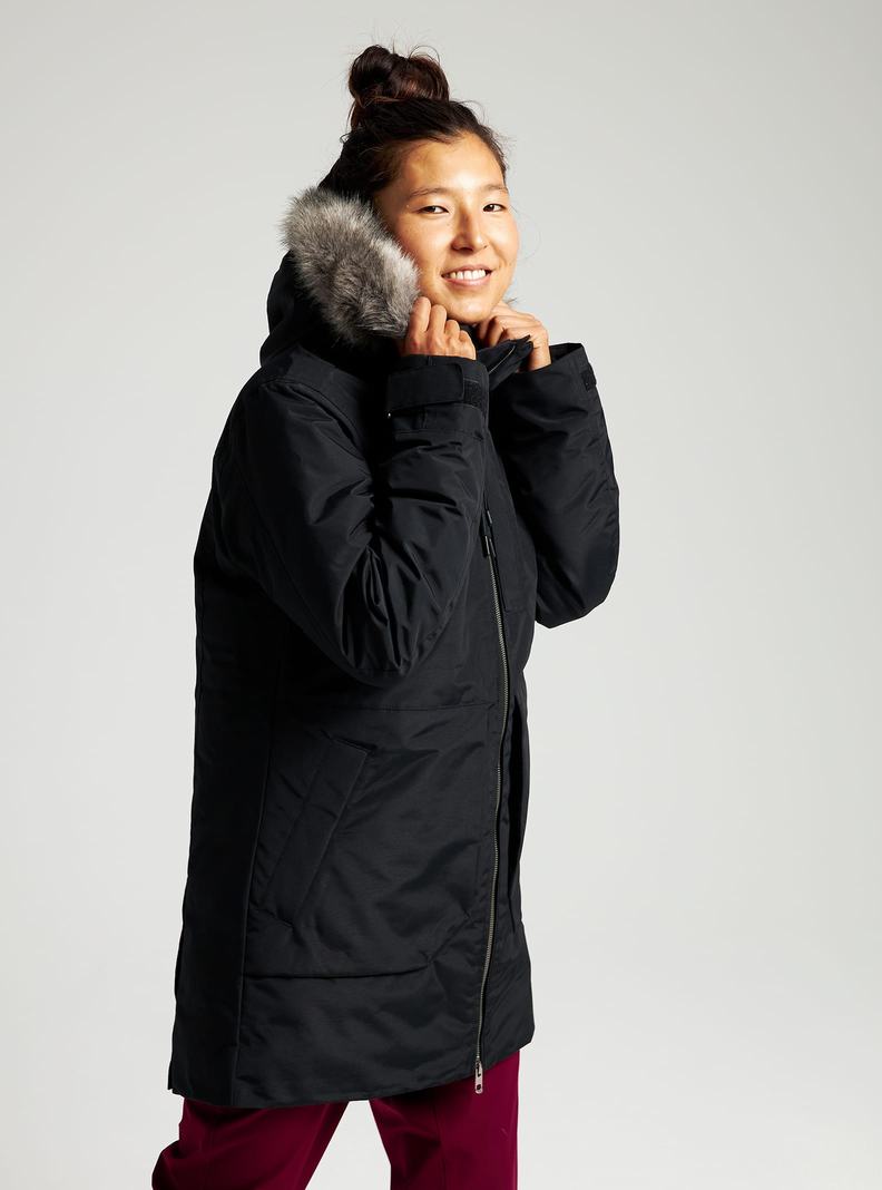 Black Burton Saxton Parka Women's Ski Jackets | NUBCDV963