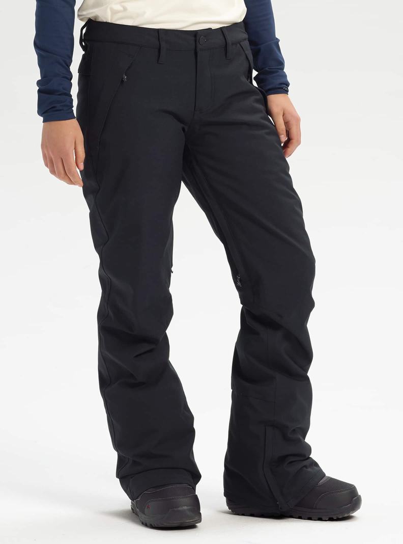 Black Burton Society - Short Women's Ski Pants | DMRIHU418