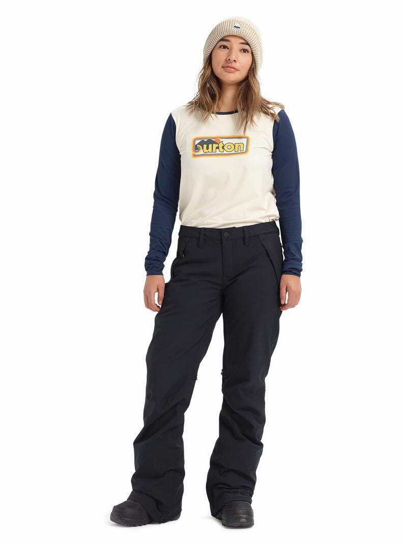 Black Burton Society Women's Ski Pants | CDVJAZ963