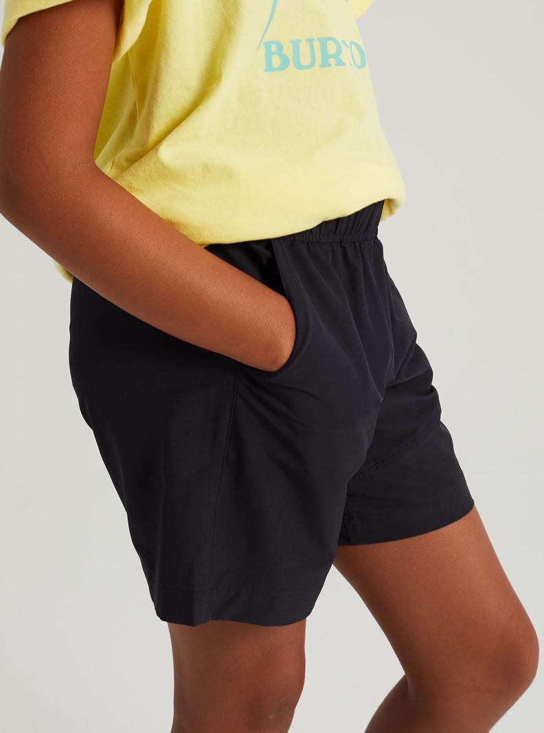 Black Burton Spurway Tech Kids' Shorts | RZXHBV421