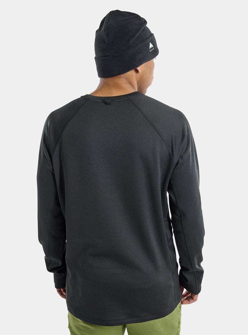 Black Burton Stockrun Crew Men's Fleece | DGUJPE158