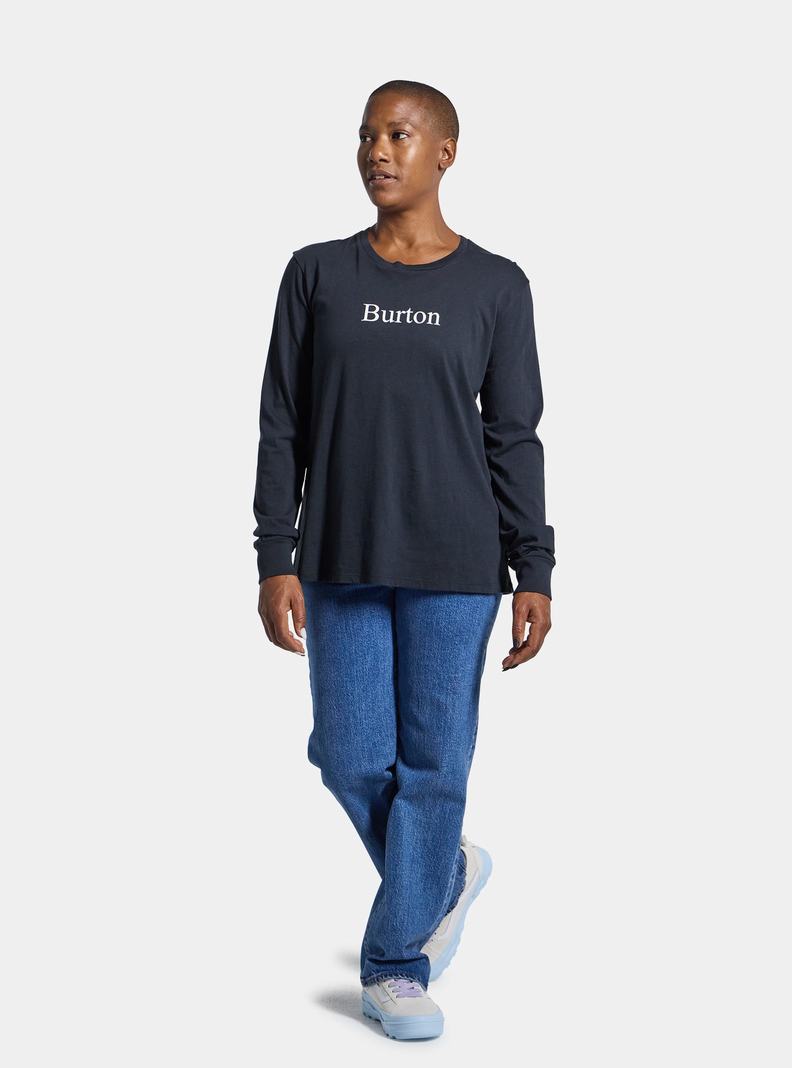 Black Burton Story Board Long Sleeve Women's T-Shirts | JQRKMZ193