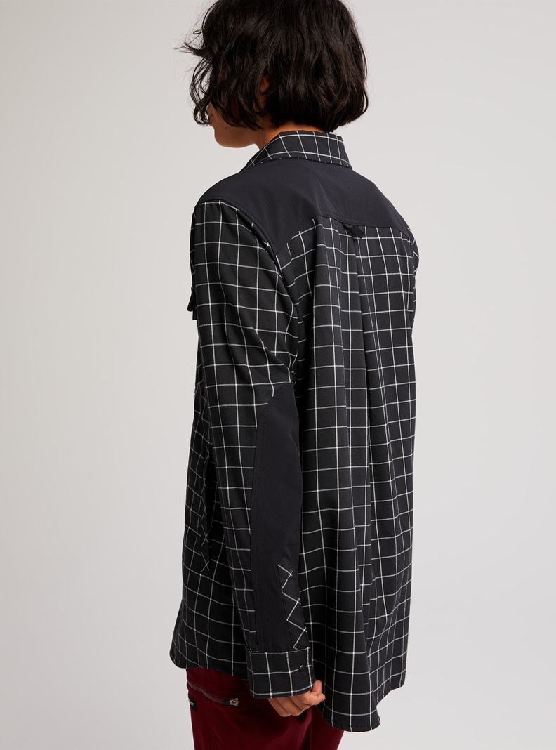 Black Burton Stretch Grace Performance Flannel Women's Shirts | SMXNDZ684