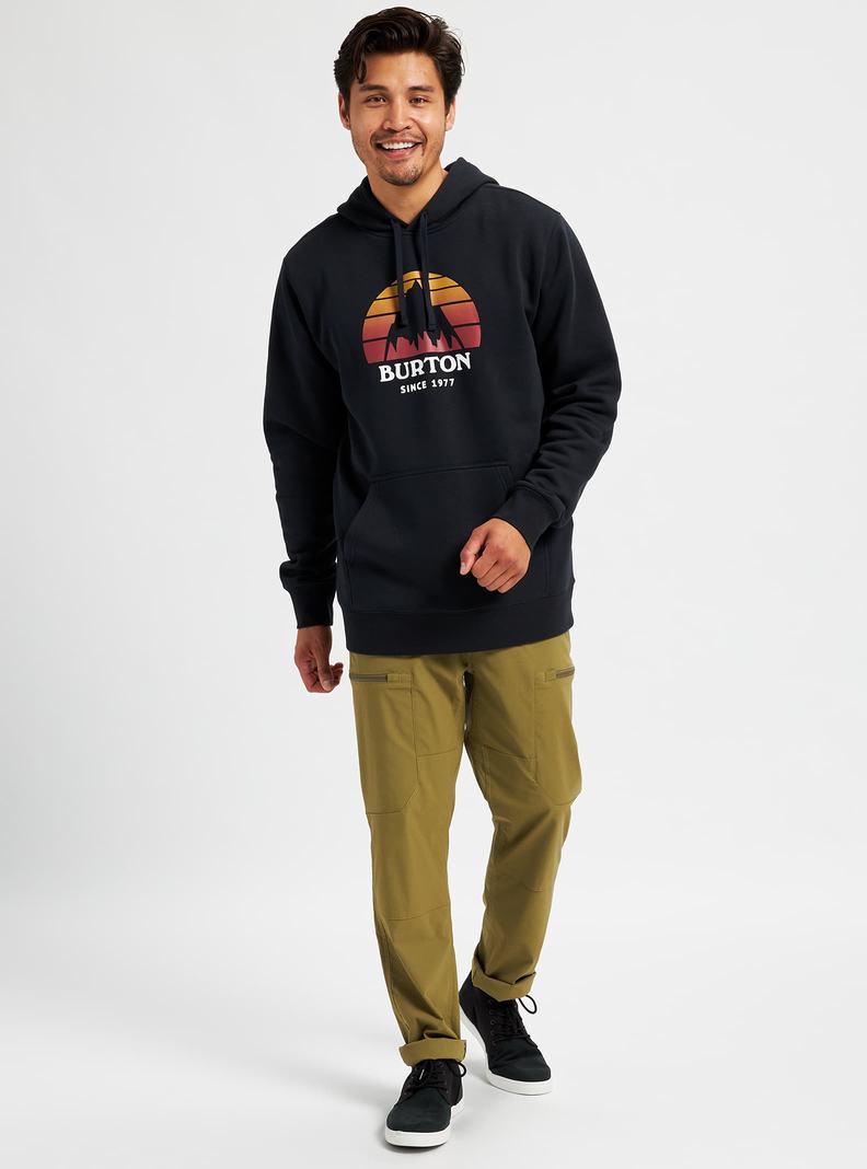 Black Burton Underhill Pullover Men's Hoodies | JRCGYU607