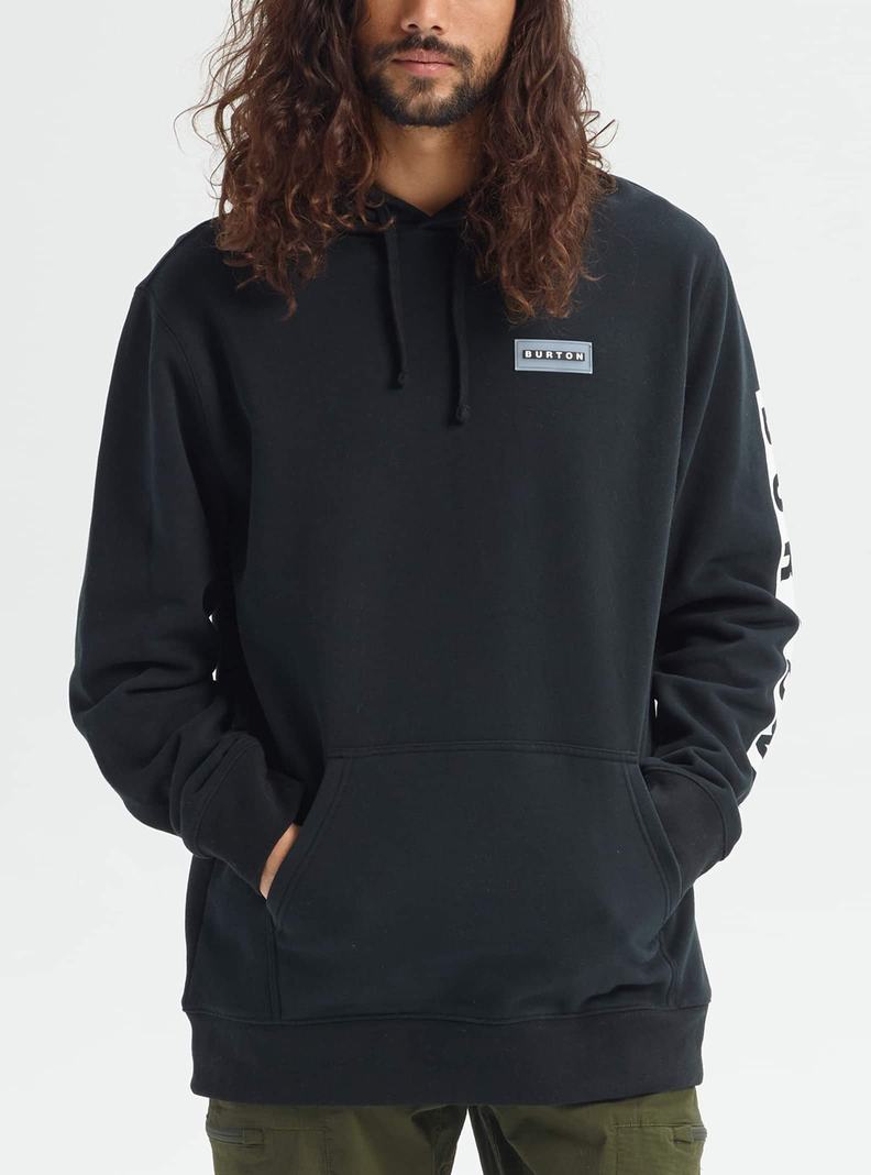 Black Burton Vault Pullover Men's Hoodies | ZKXGLM190