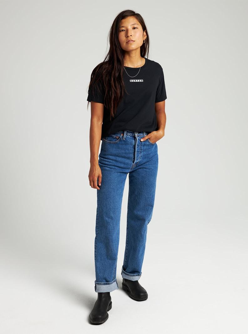 Black Burton Vault Short Sleeve Women's T-Shirts | FUPSWN132