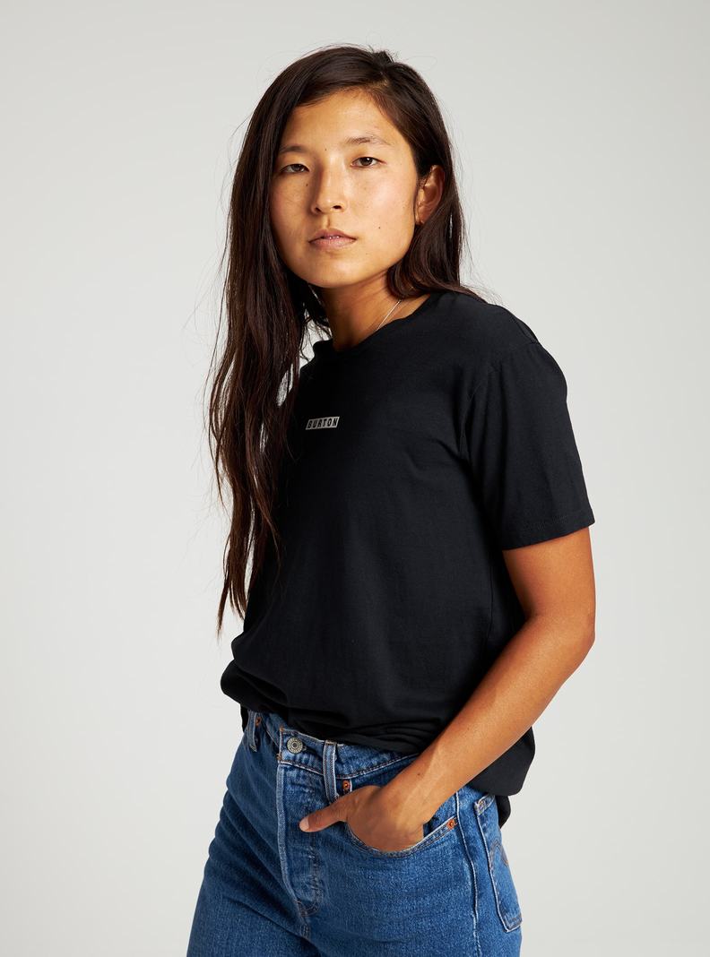 Black Burton Vault Short Sleeve Women's T-Shirts | FUPSWN132