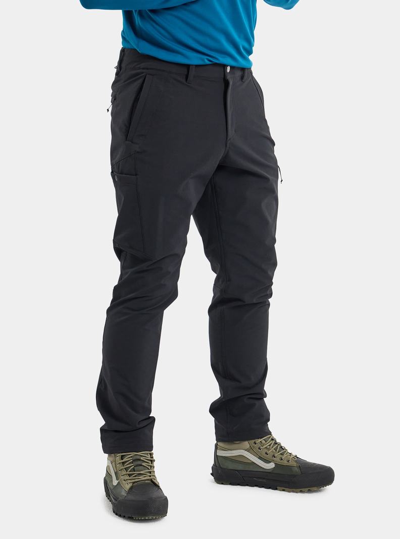 Black Burton Winter Shelter Brushed Men's Pants | YITXRF501