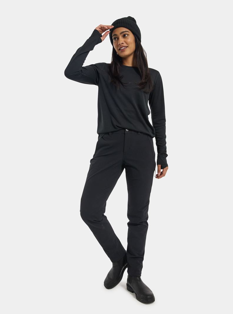 Black Burton Winter Shelter Brushed Women's Pants | LWKZDP016