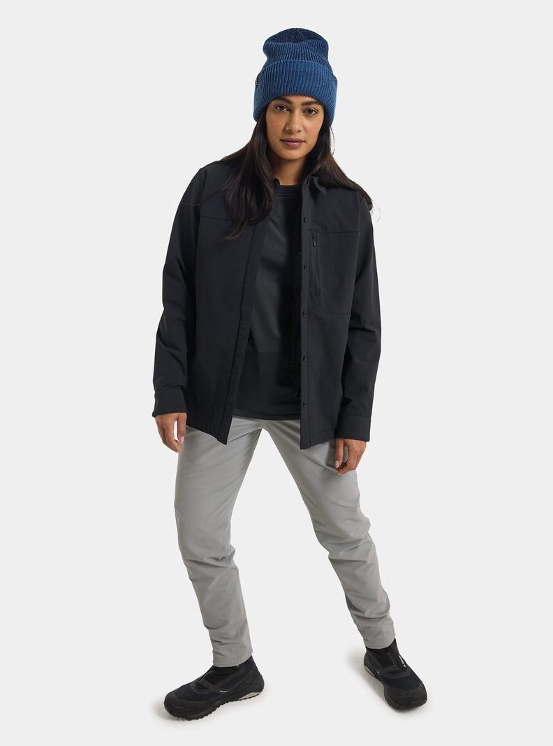 Black Burton Winter Shelter Three-In-One Top Women's Shirts | XWTDCK374