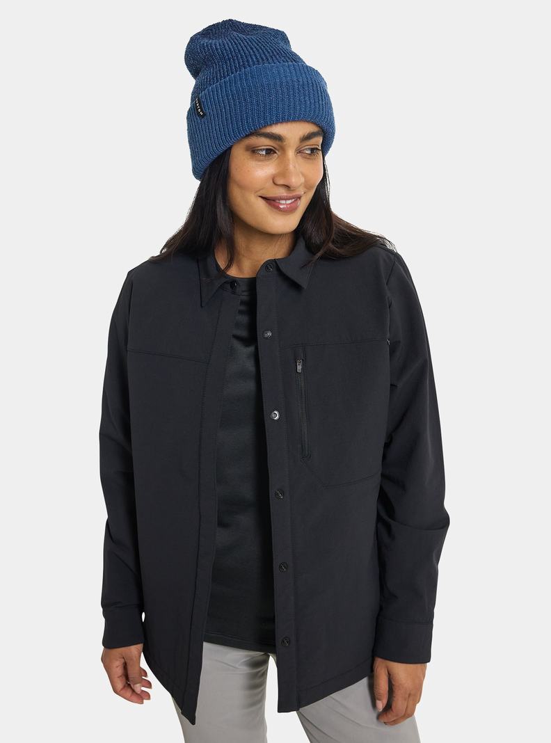 Black Burton Winter Shelter Three-In-One Top Women's Shirts | XWTDCK374