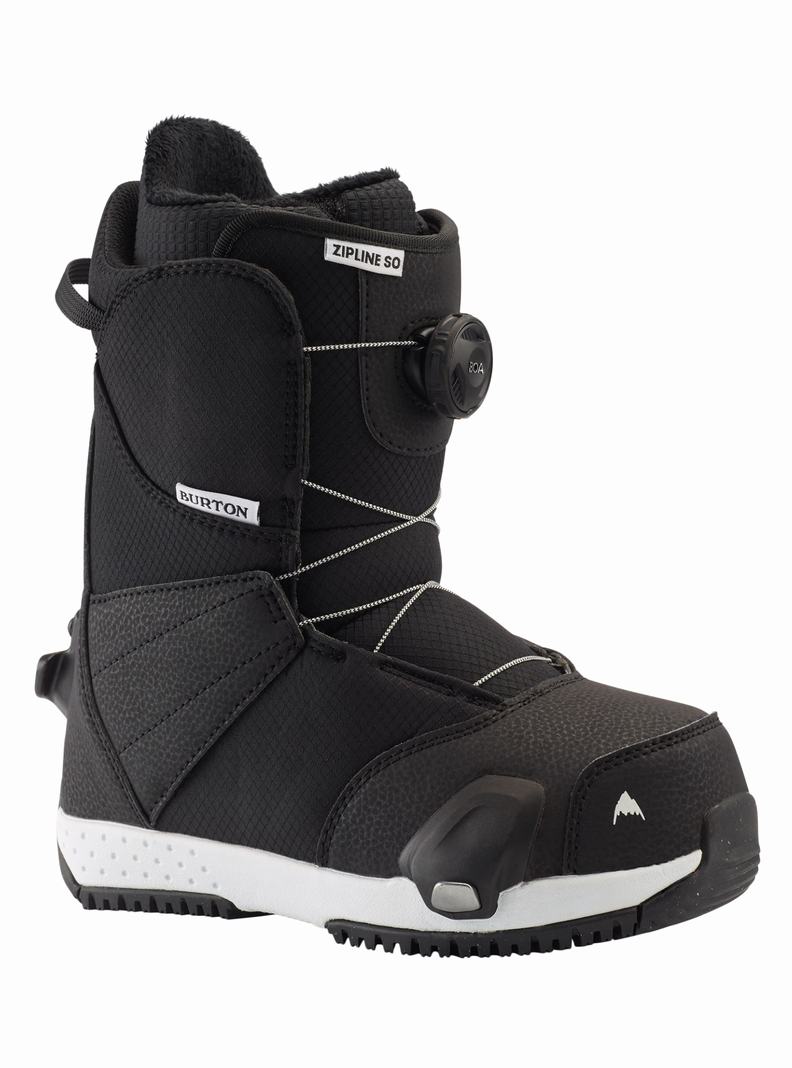 Black Burton Zipline Step On® Kids\' Snowboard Boots | ANQOJK682