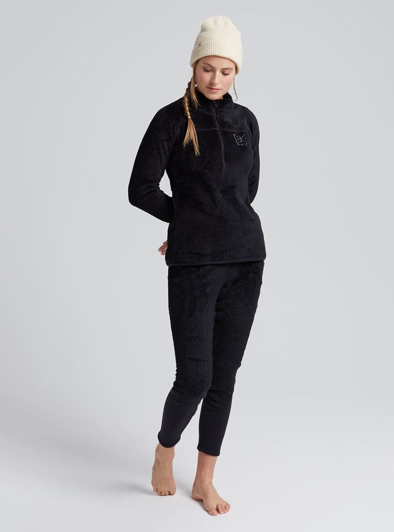 Black Burton [ak] Baker Hi-Loft™ Quarter-Zip Fleece Women's Sweatshirts | UIEMDO638