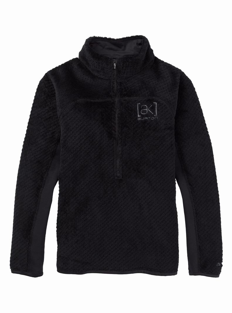 Black Burton [ak] Baker Hi-Loft™ Quarter-Zip Fleece Women\'s Sweatshirts | UIEMDO638