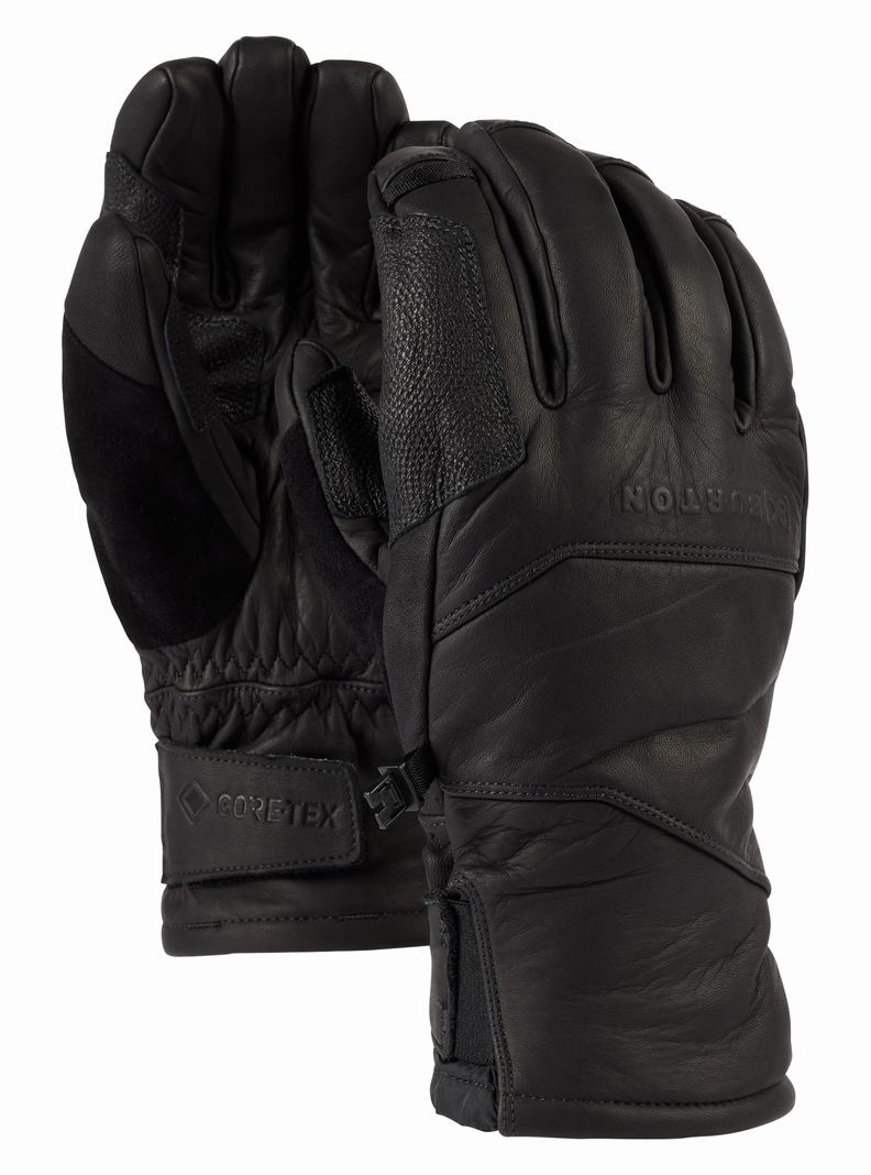 Black Burton [ak] Clutch GORE-TEX Leather Women\'s Ski Gloves | BFAOMV286