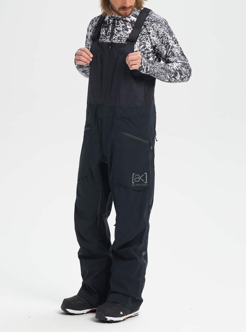 Black Burton [ak] Freebird GORE‑TEX 3L Stretch Men's Bibs | ELYJZG517