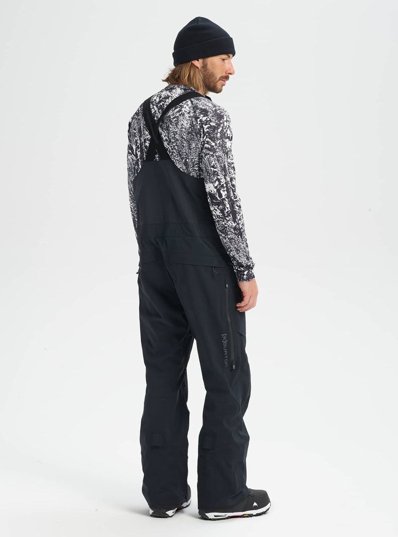 Black Burton [ak] Freebird GORE‑TEX 3L Stretch Men's Bibs | ELYJZG517