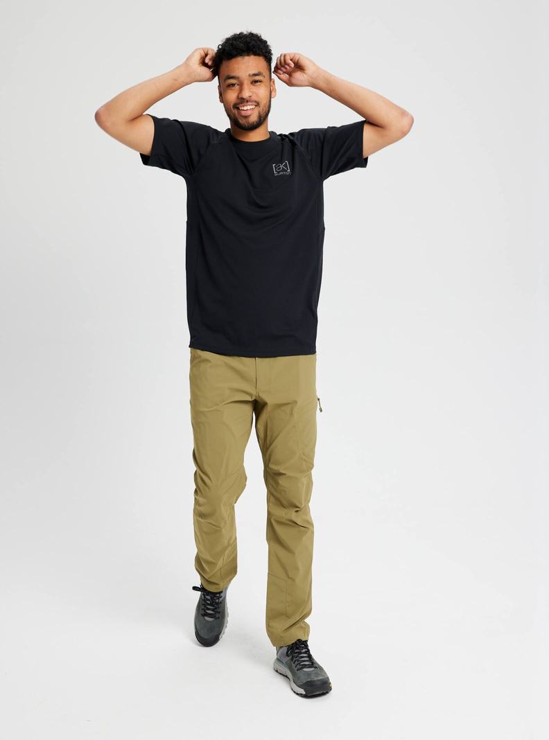 Black Burton [ak] Helium Power Dry Short Sleeve Men's Base Layer Top | BGIMXS908