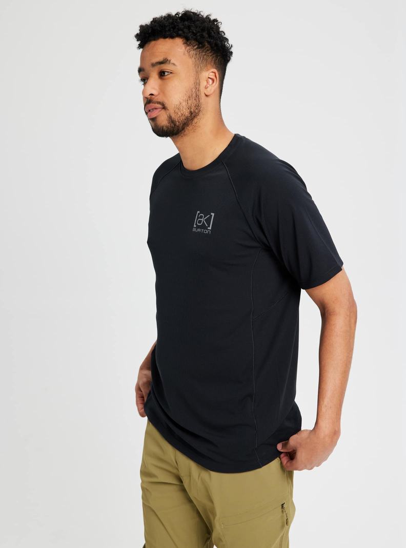 Black Burton [ak] Helium Power Dry Short Sleeve Men's Base Layer Top | BGIMXS908