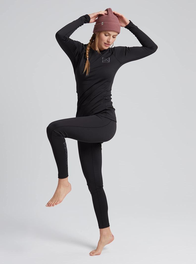 Black Burton [ak] Helium Power Grid™ Crewneck Women's Base Layer Top | ULZNPR137