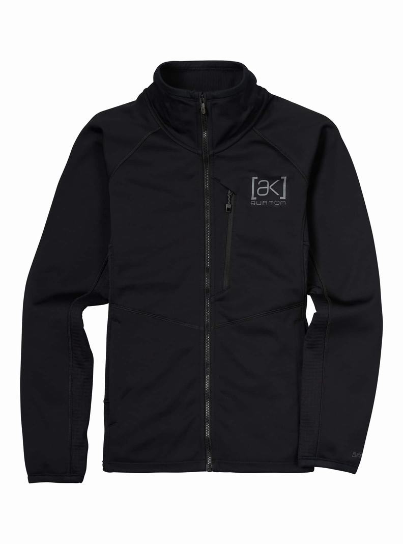 Black Burton [ak] Helium Power Grid™ Full-Zip Fleece Women\'s Sweatshirts | DQYLXC563