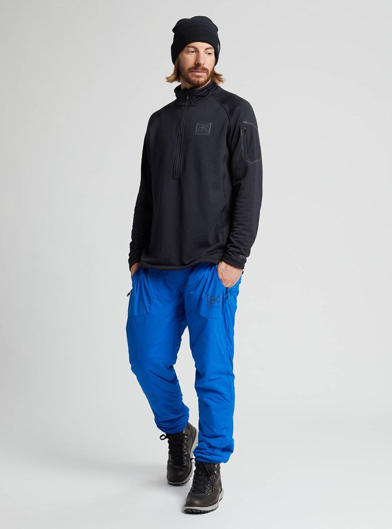 Black Burton [ak] Helium Power Grid™ Half-Zip Fleece Men's Sweatshirts | VIEBLC981