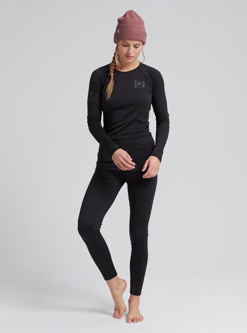 Black Burton [ak] Helium Power Grid™ Women's Base Layer Pants | VBGKJW354