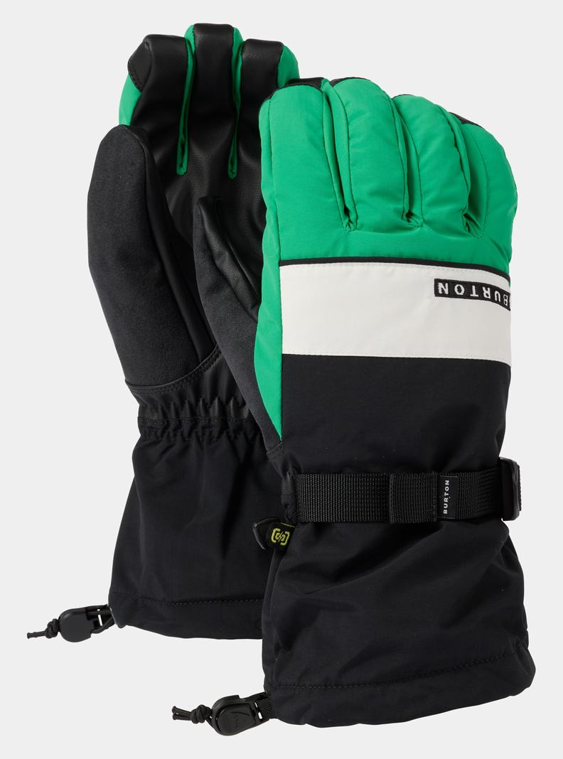 Black / Green / White Burton Profile Men\'s Ski Gloves | PKZVJB231