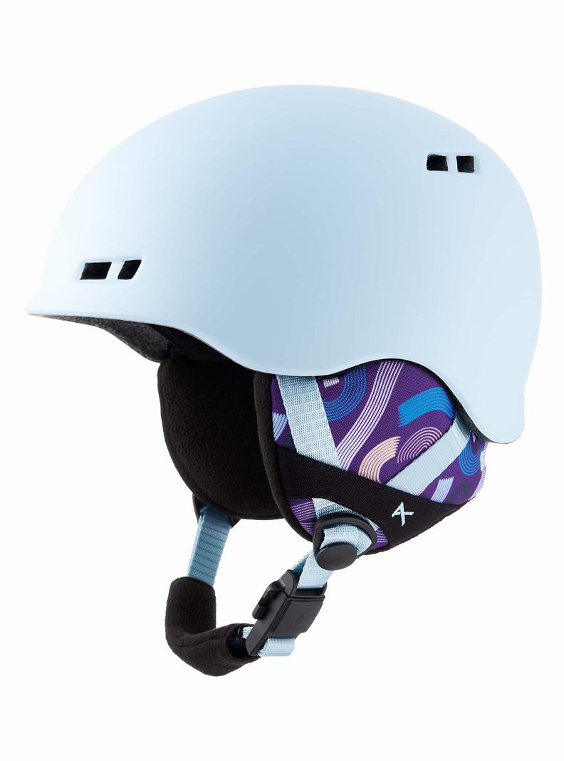 Blue Burton Anon Burner Kids' Snowboard Helmets | CLHNTY946