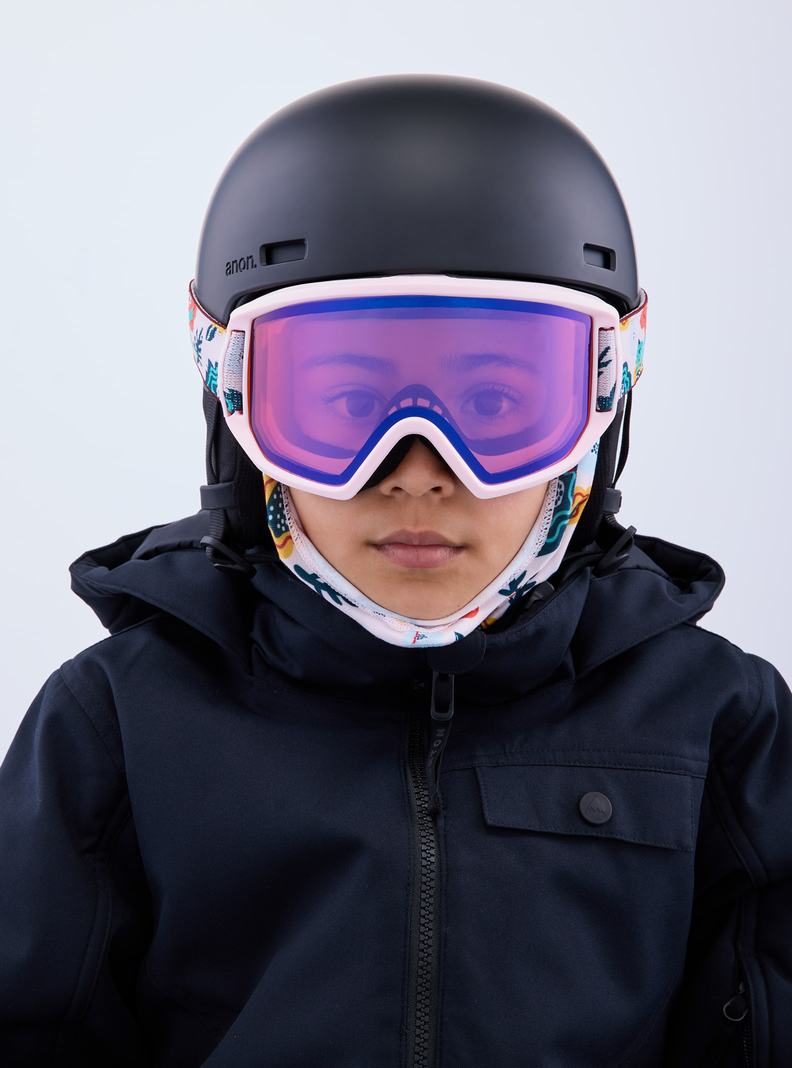 Blue / Burton Anon Relapse Jr. Goggles + MFI® Face Mask Kids' Ski Goggles | KRCOSD437