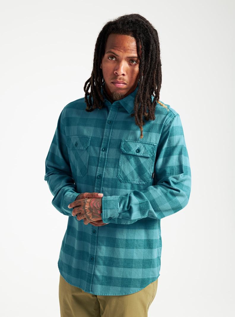 Blue Burton Brighton Flannel Men's Shirts | ARXZGH721