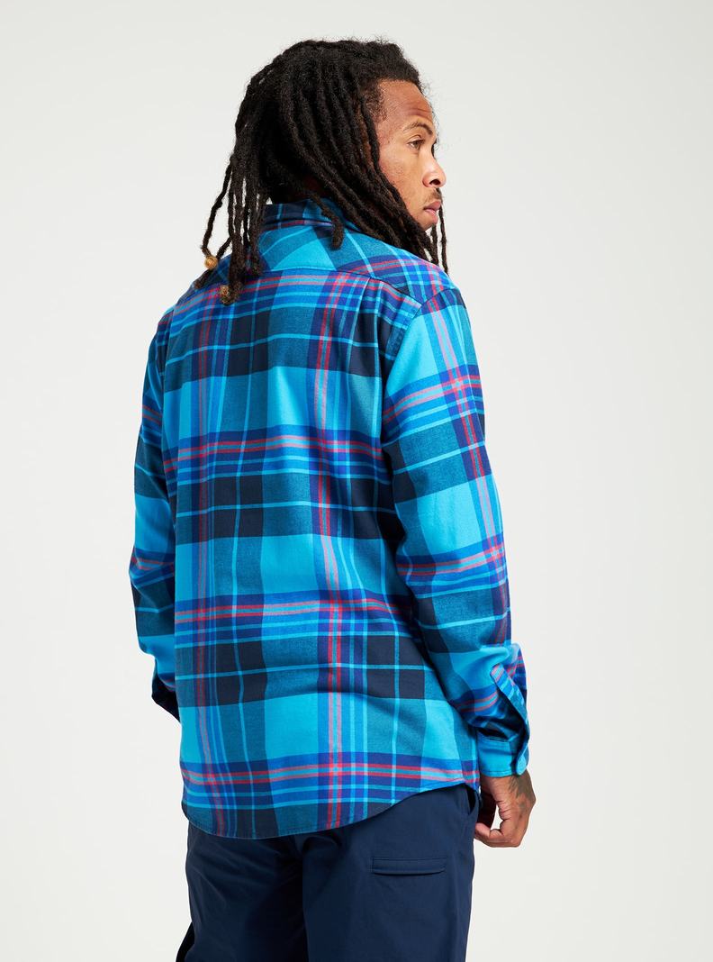 Blue Burton Brighton Flannel Men's Shirts | PUKCRJ275