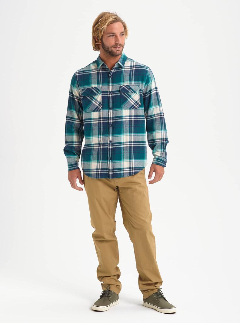 Blue Burton Brighton Flannel Men's Shirts | ZABUTP512