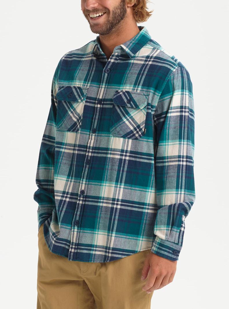 Blue Burton Brighton Flannel Men's Shirts | ZABUTP512