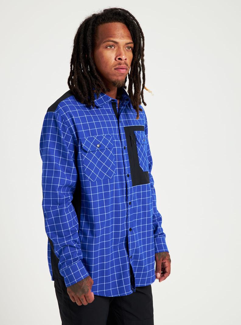 Blue Burton Brighton Performance Flannel Men's Shirts | UPGIYV912