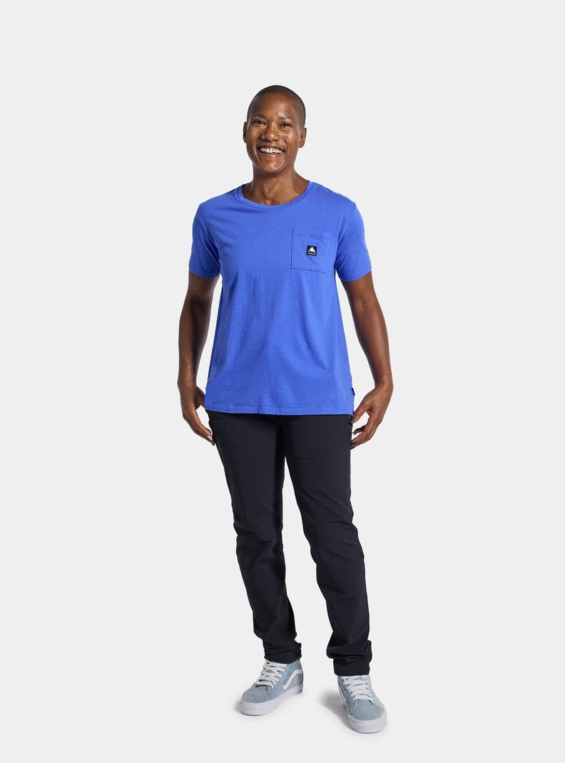 Blue Burton Colfax Short Sleeve Women's T-Shirts | EUGOAR732