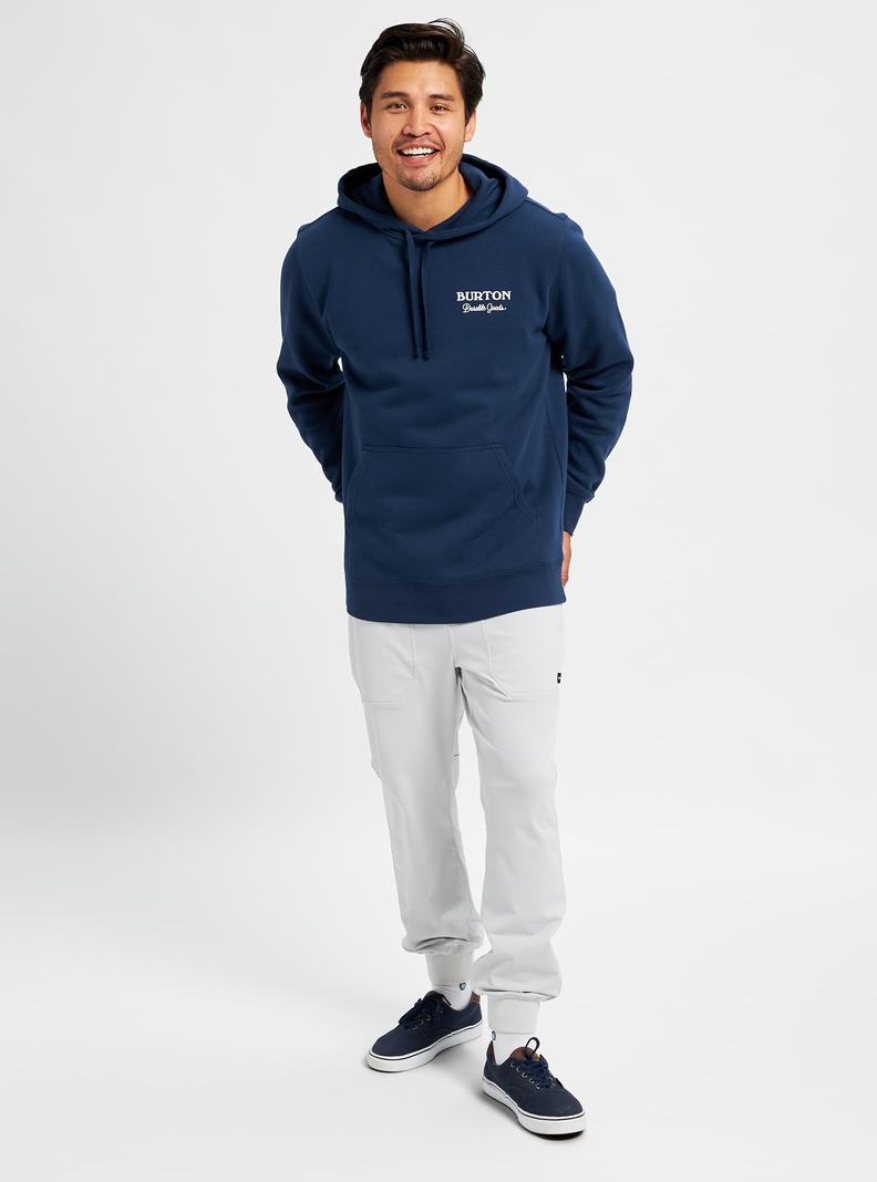 Blue Burton Durable Goods Pullover Men's Hoodies | FEZSLG205