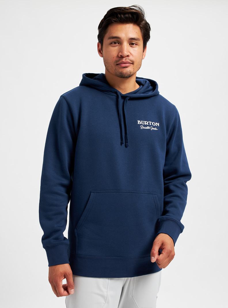 Blue Burton Durable Goods Pullover Men's Hoodies | FEZSLG205