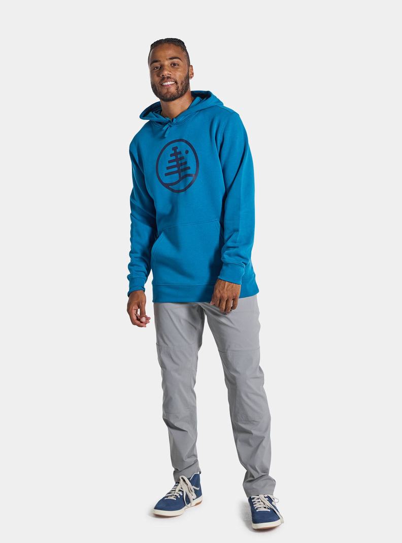 Blue Burton Family Tree Pullover Men's Hoodies | SDCXEL250