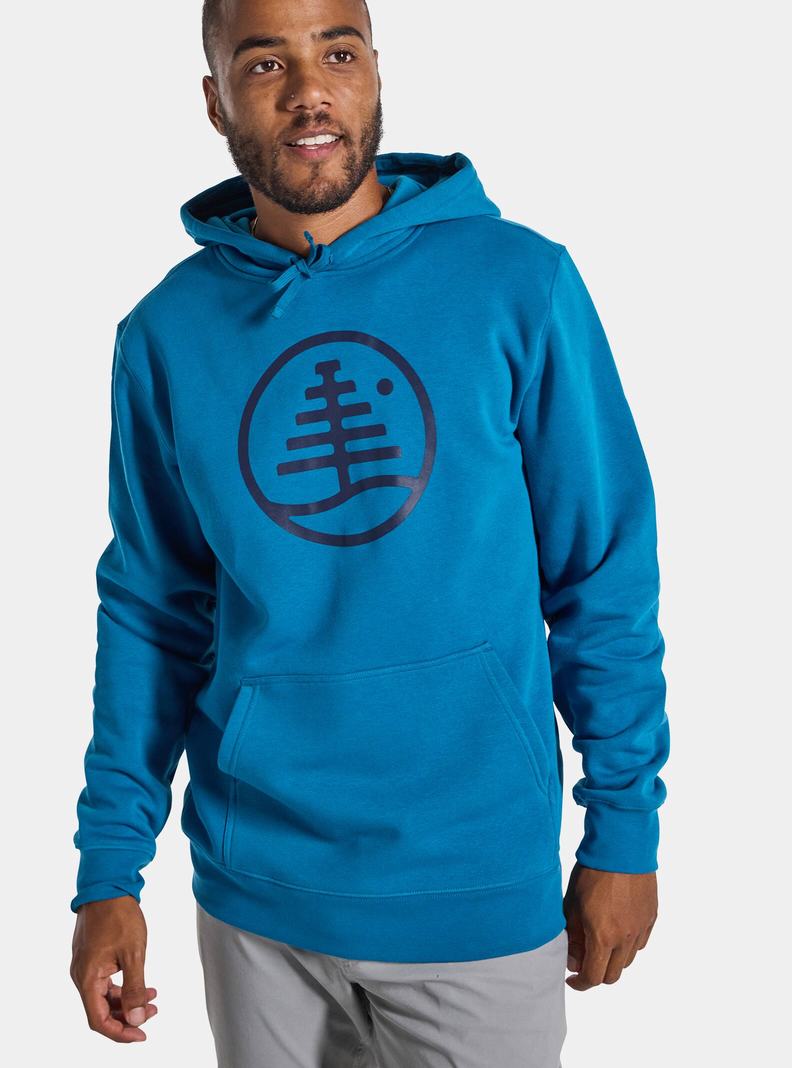 Blue Burton Family Tree Pullover Men's Hoodies | SDCXEL250