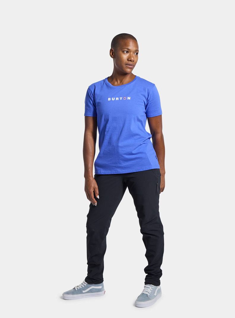 Blue Burton Feelgood Short Sleeve Women's T-Shirts | MUHFKE473