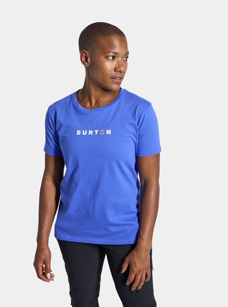 Blue Burton Feelgood Short Sleeve Women's T-Shirts | MUHFKE473