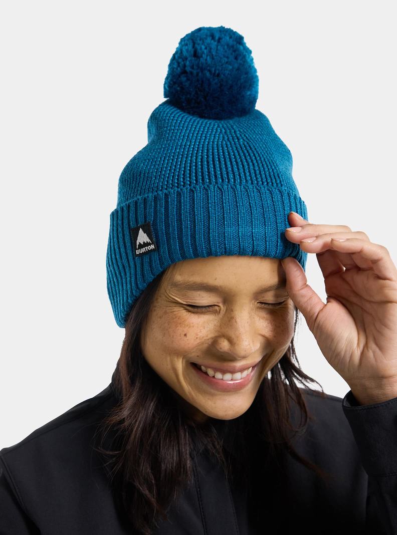 Blue Burton Fleece-Lined Earflap Men's Beanie | BQCZWA528