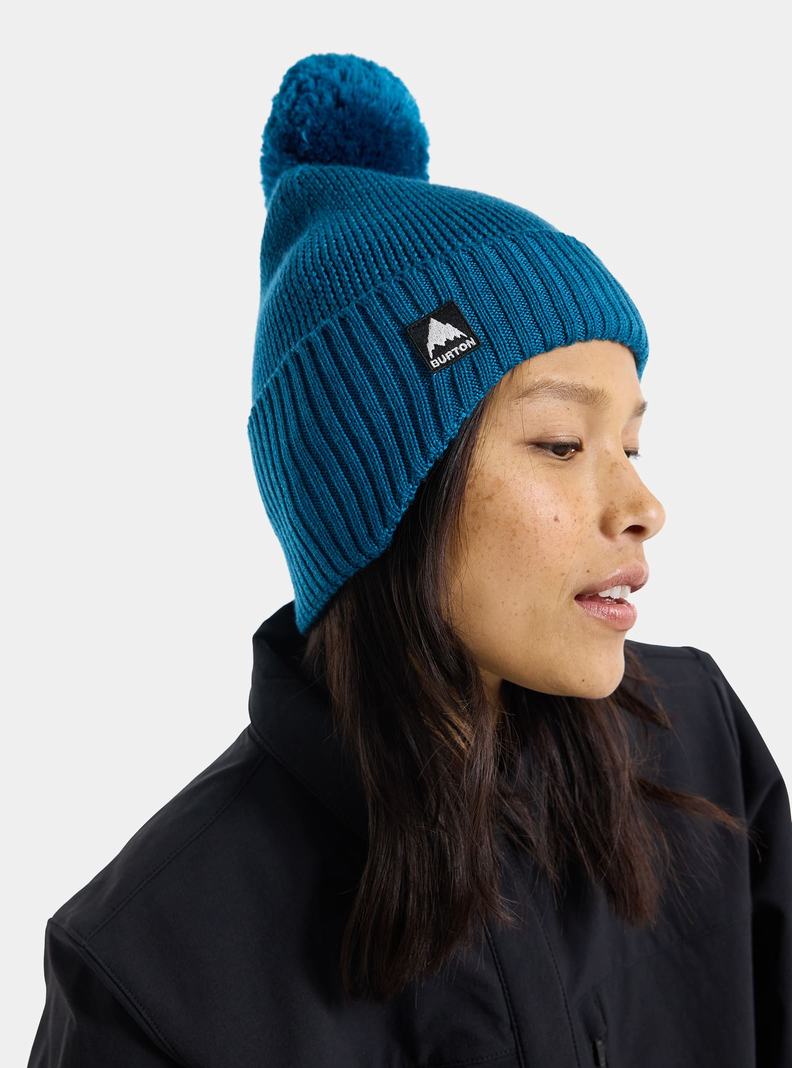 Blue Burton Fleece-Lined Earflap Men's Beanie | BQCZWA528