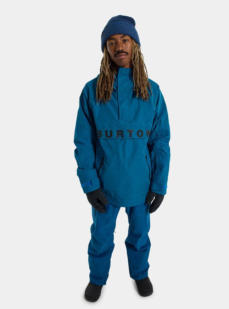 Blue Burton Frostner 2L Anorak Men's Ski Jackets | QGSXJF351