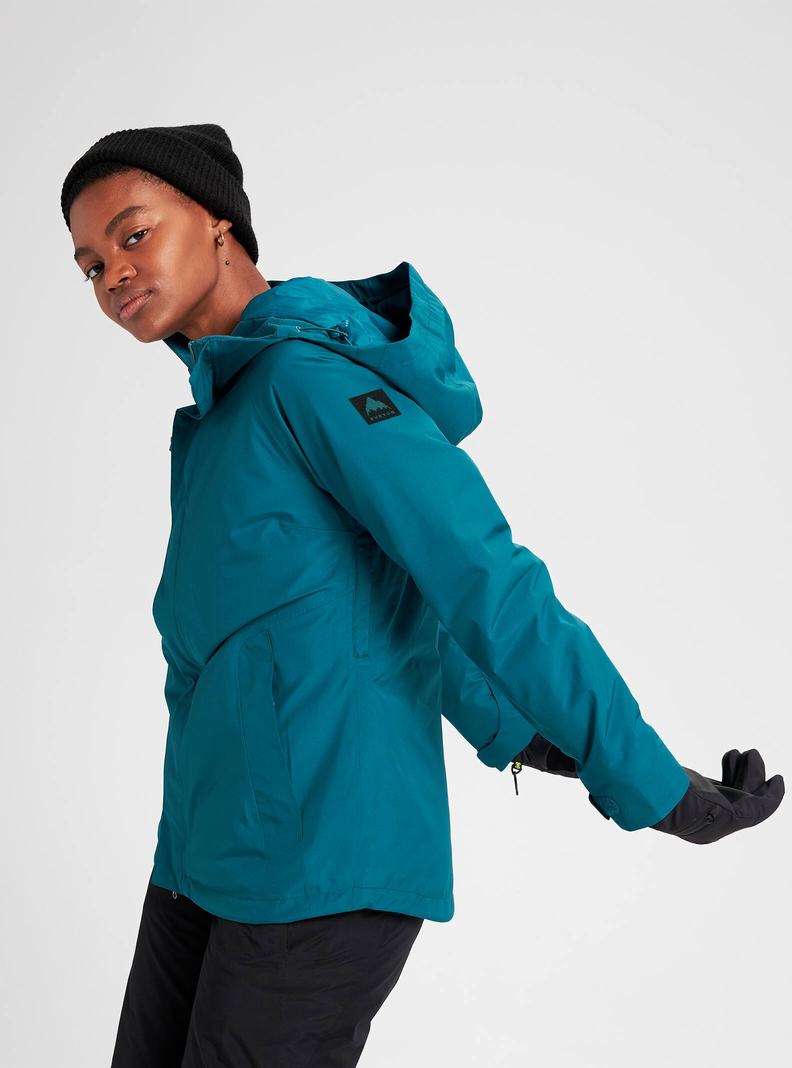 Blue Burton GORE‑TEX Powline Women's Ski Jackets | XMJZIT156