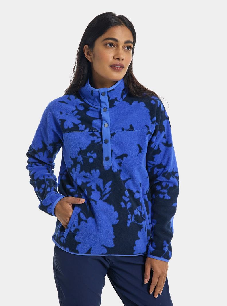 Blue Burton Hearth Fleece Pullover Women's Sweatshirts | NYFCOS852