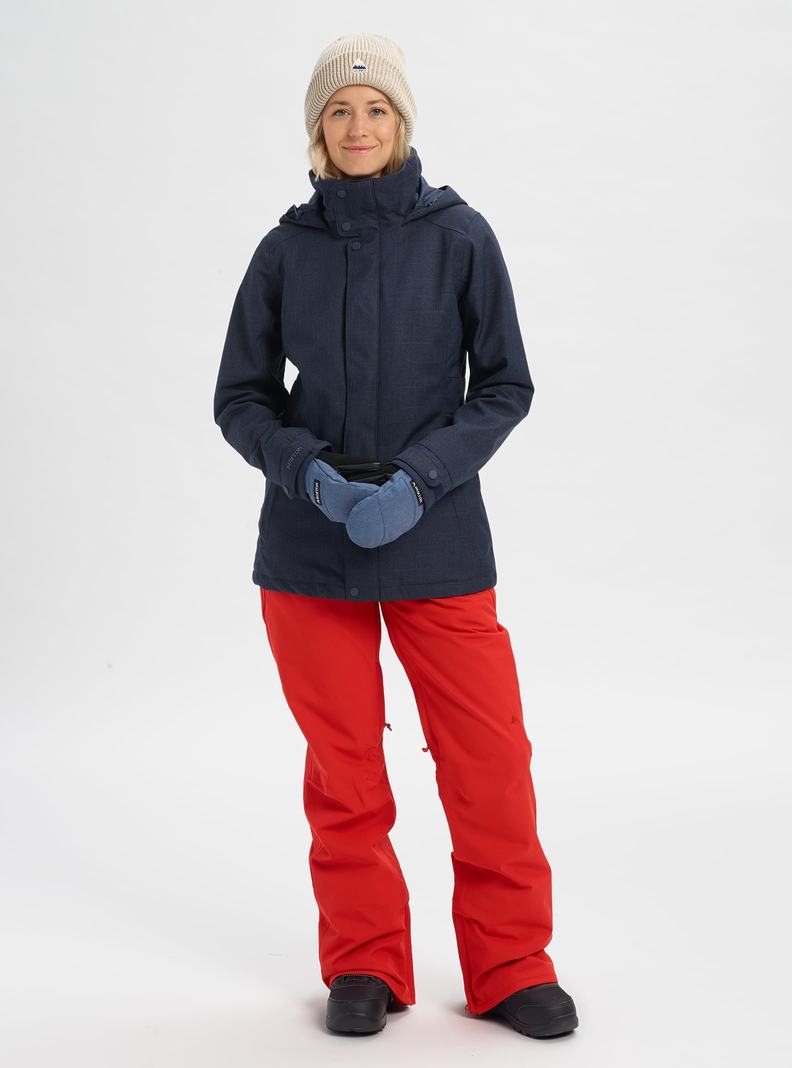 Blue Burton Jet Set Women's Ski Jackets | UJFRCM245