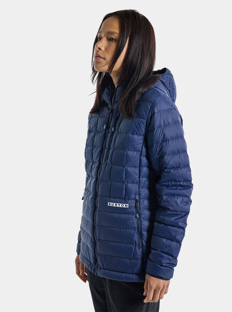 Blue Burton Mid-Heat Hooded Down Insulated Women's Ski Jackets | GKDINT180