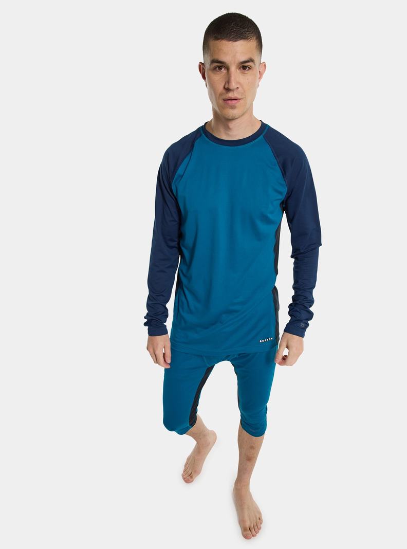 Blue Burton Midweight X Base Layer Crewneck Men's Base Layer Top | YBHTRC721